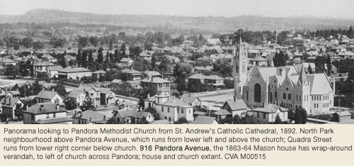 North Park panorama showing 915 Pandora Av
