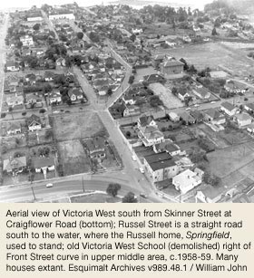 Vic West aerial view