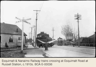 Esquimalt and Nanaimo Railway crossing